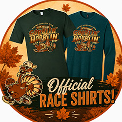 Gobblin' Hobblin' Race Shirts Are Here!